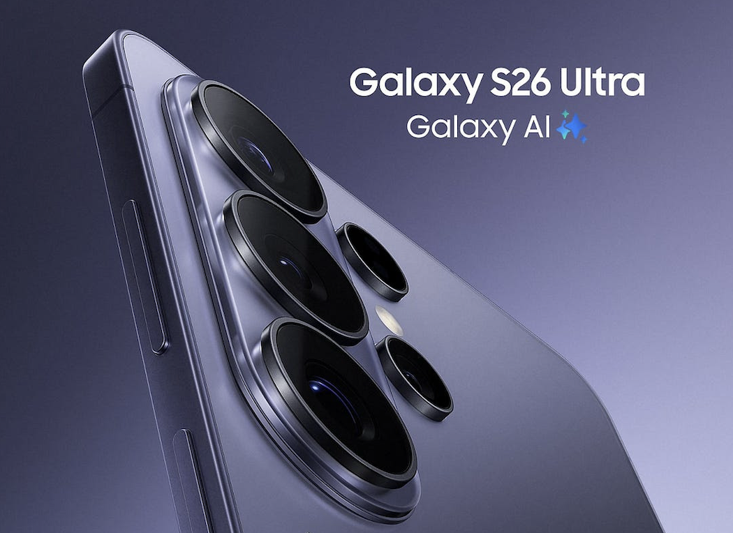 Samsung Galaxy S26 Ultra smartphone vue avant et arrière, couleur Phantom Black